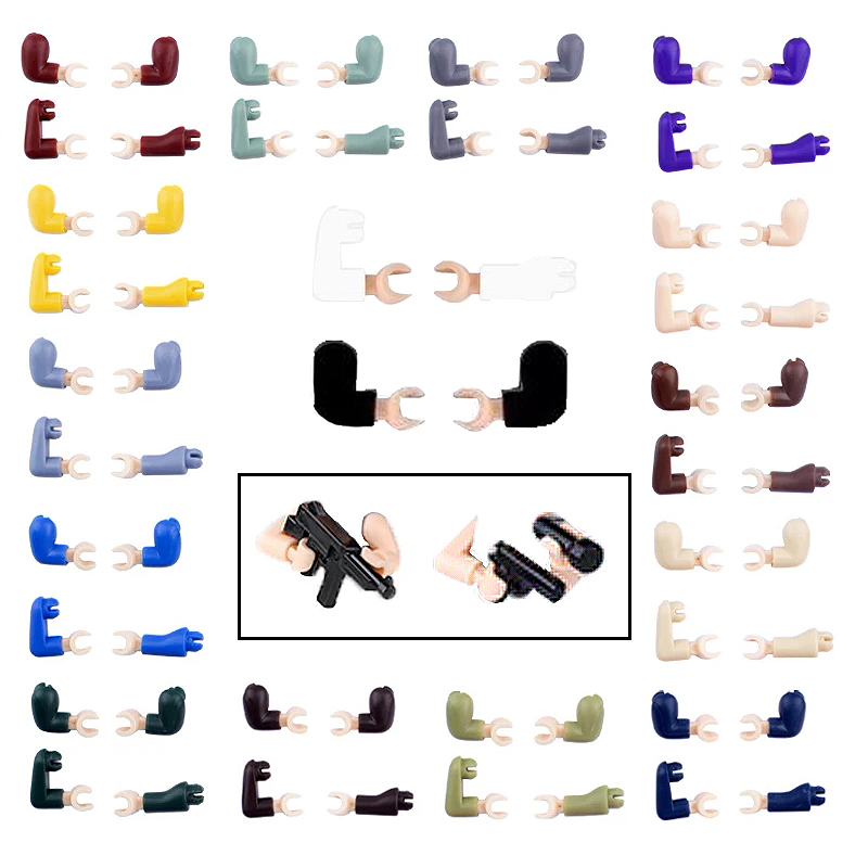 Lego Set City - WW2 Military Figures Arms Hand Weapons
