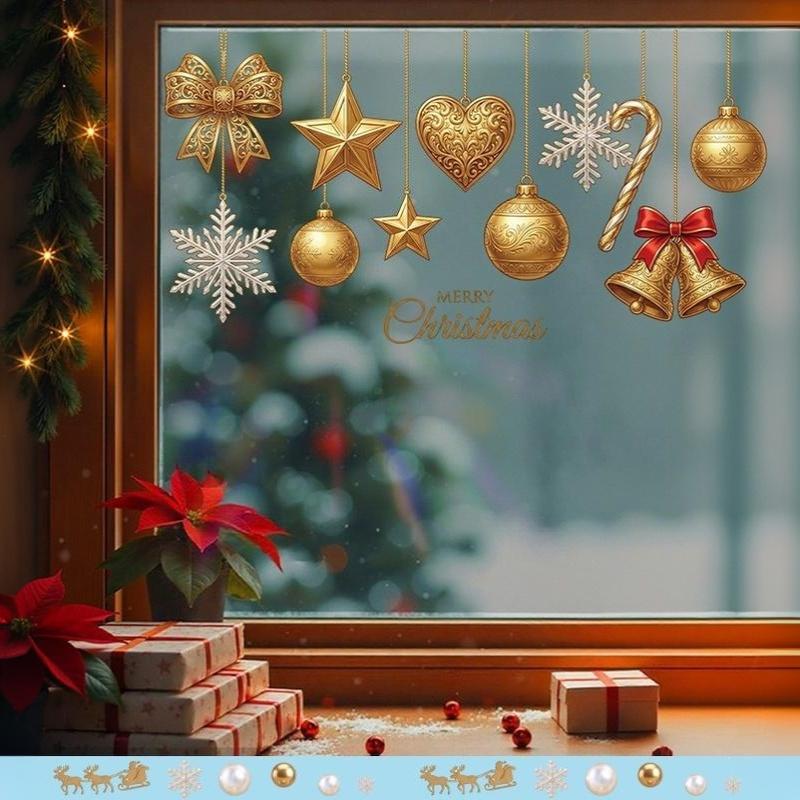 Christmas Ornament Window Clin - Snowflake Window Decal ulasan dan harga