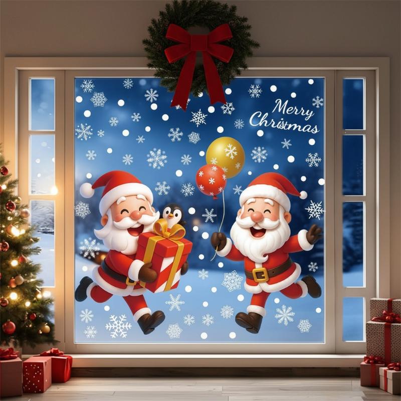 Christmas Static Window Sticke - Snowflake Window Decal ulasan dan harga