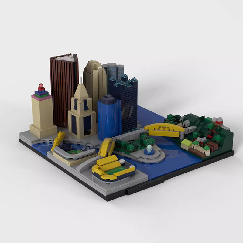 Bricklink MOC City Skyline Arc - Lego Set Creator ulasan dan harga