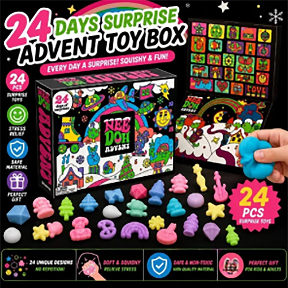 24Pcs Nee‑Doh Squish Fidget Ad - Advent Calendar Gift ulasan dan harga