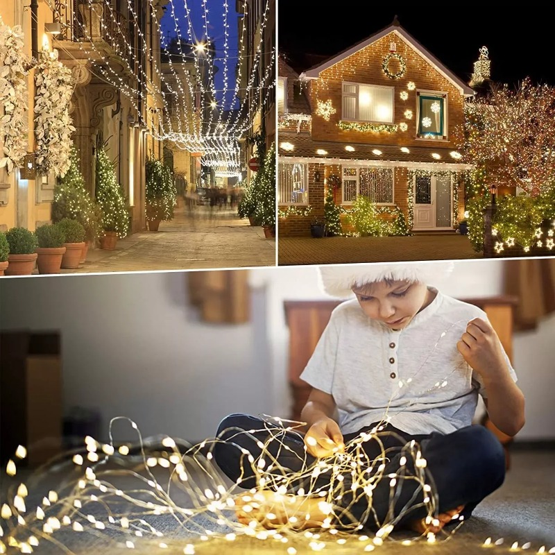1pc Outdoor Solar String Light - Led Fairy String Lights ulasan dan harga