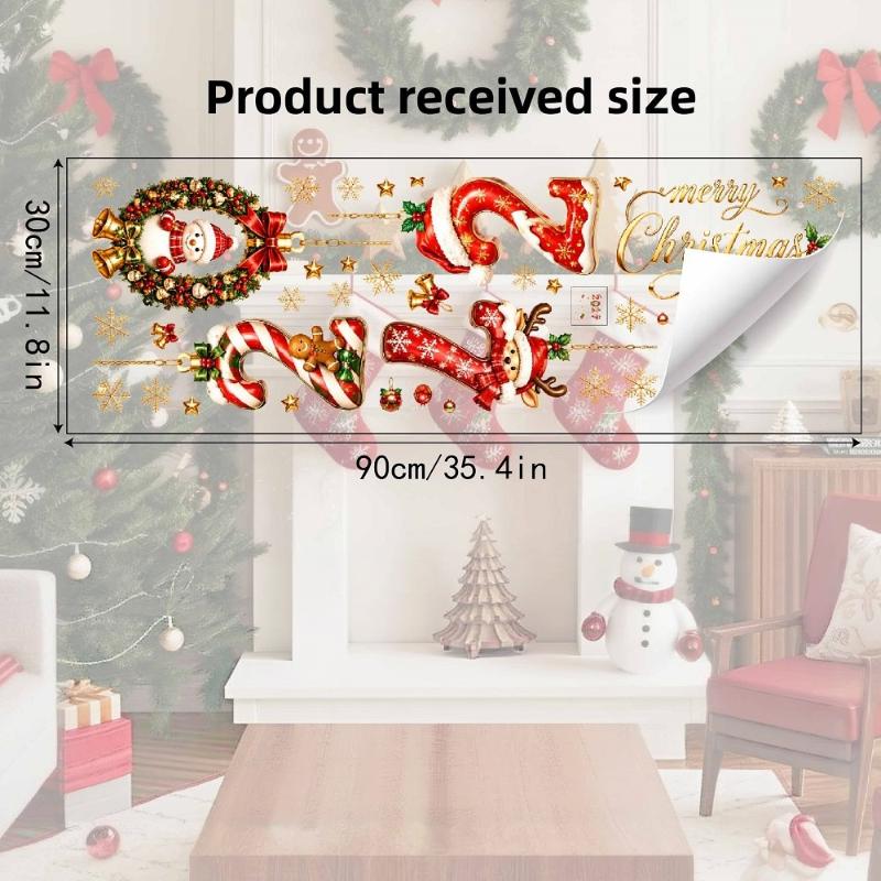 2027 New Year Christmas Static - Snowflake Window Decal ulasan dan harga