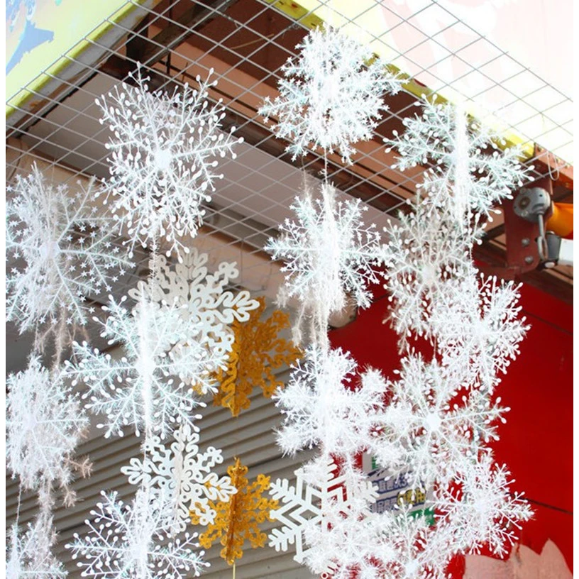 30pcs Christmas Snowflake Orna - Christmas Tree Artificial ulasan dan harga