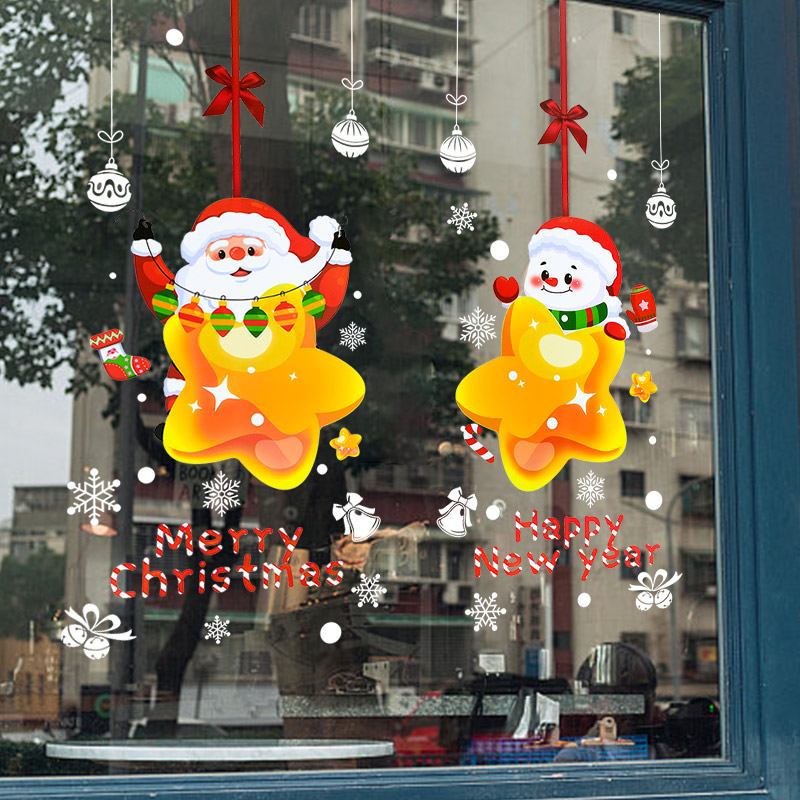 Christmas Santa Claus Window S - Snowflake Window Decal ulasan dan harga