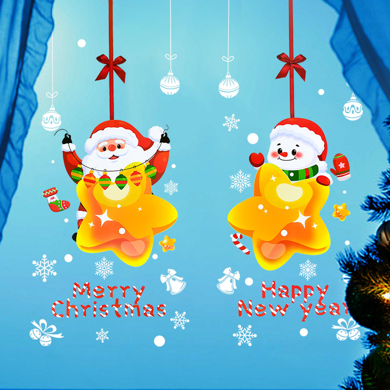 Christmas Santa Claus Window S - Snowflake Window Decal ulasan dan harga